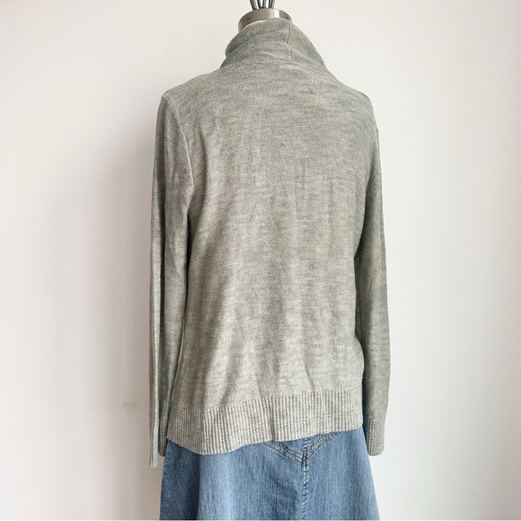 J. Jill Wearever Funnel-Neck Sweater Grey Women’s Medium - Picture 6 of 11